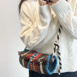 Authentic Tibetan Yak Wool Bag – Handwoven Tribal Crossbody